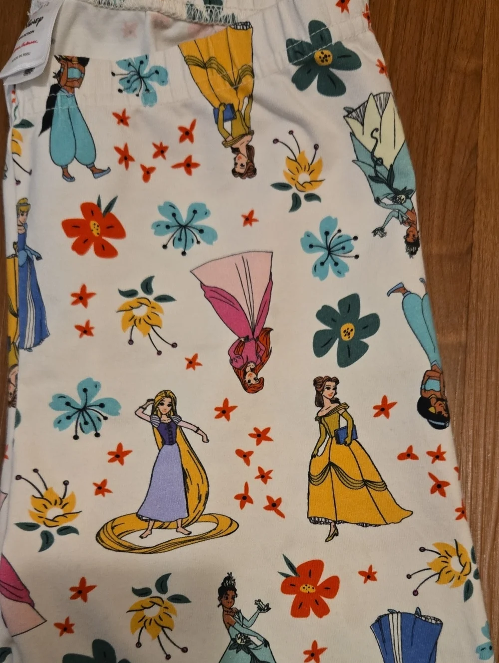 Hanna Andersson Disney White Princess Pattern Girls' Leggings